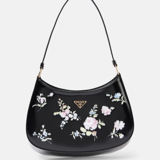 Prada Sac Cleo en cuir à fleurs