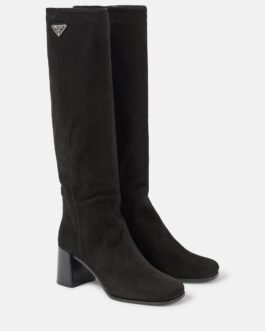 Bottes en daim à logo