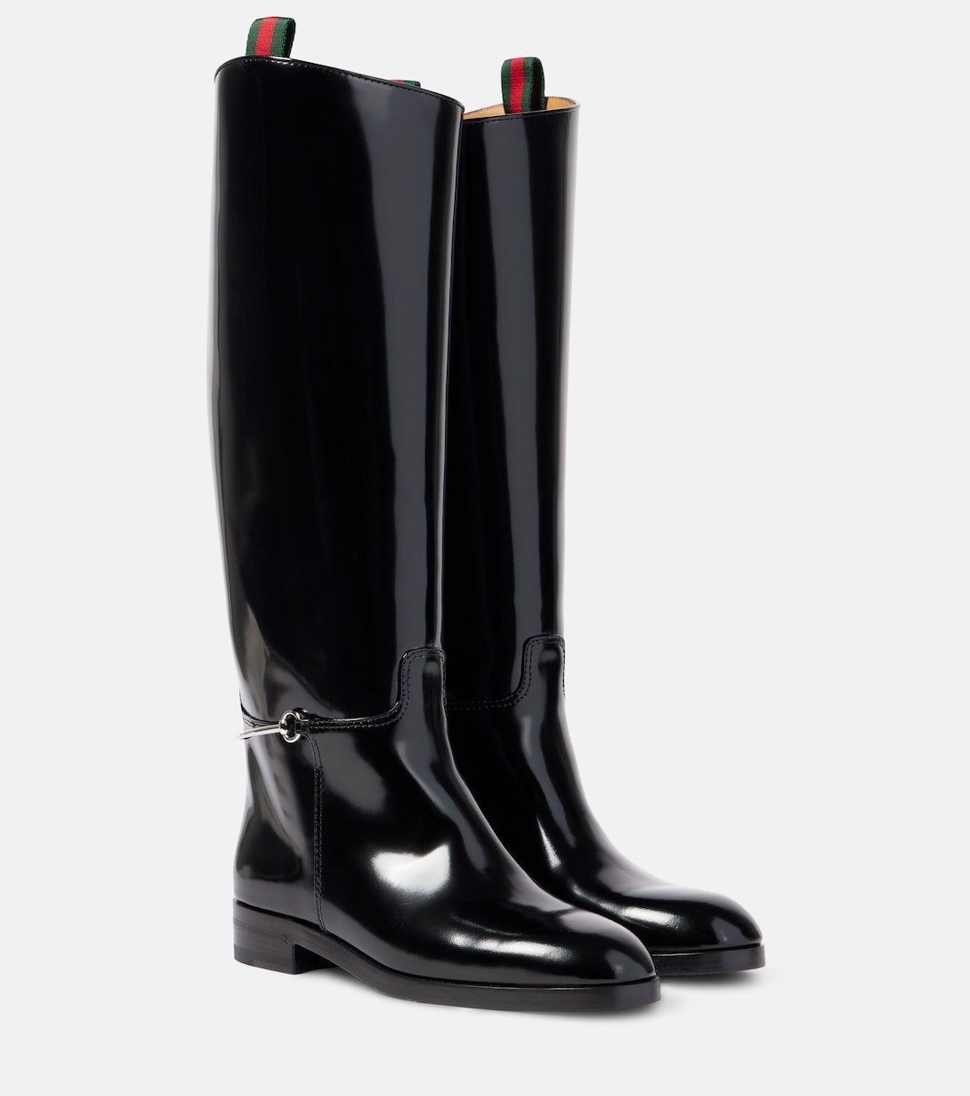 Gucci Bottes Horsebit en cuir verni