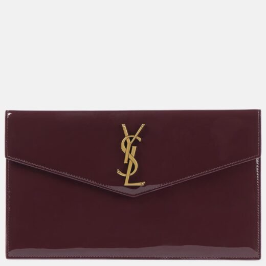 Saint Laurent Pochette Uptown en cuir verni
