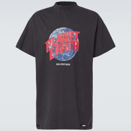 Balenciaga T-shirt Planet Earth oversize en coton