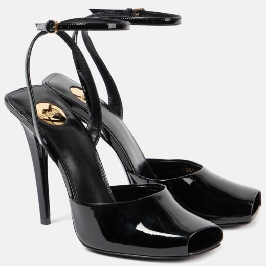 Saint Laurent Sandales La Scandale 110 en cuir verni