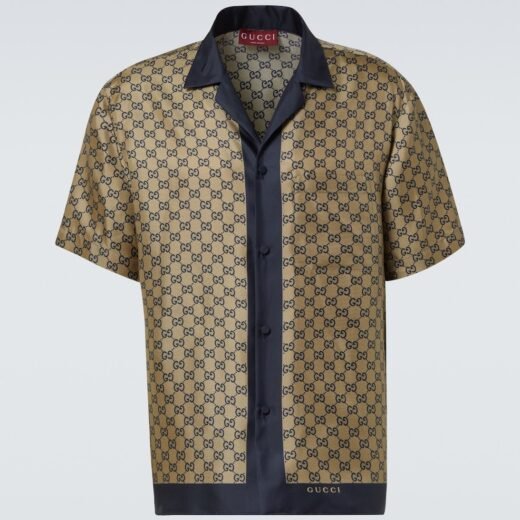 Gucci Chemise GG imprimée en soie