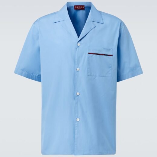 Gucci Chemise Web Stripe en coton