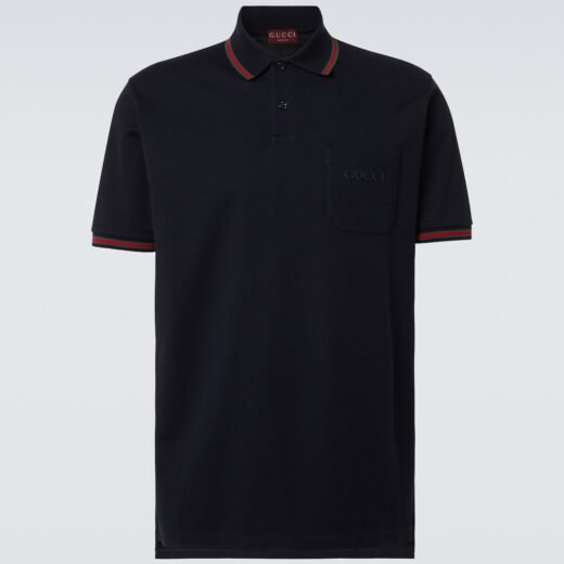 Gucci Polo Double G en piqué de coton mélangé