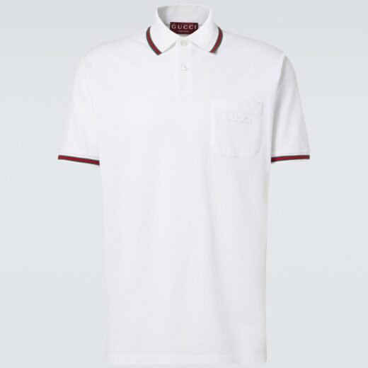 Gucci Polo Web Stripe en coton mélangé