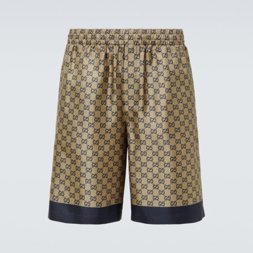 Saint Laurent Short GG imprimé en soie