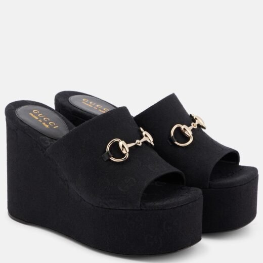 Gucci Sandales Carmen Horsebit 60 en toile
