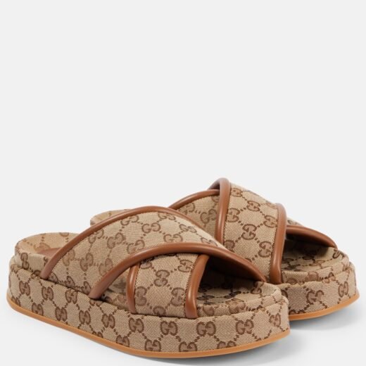 Gucci Mules Clarice GG en toile