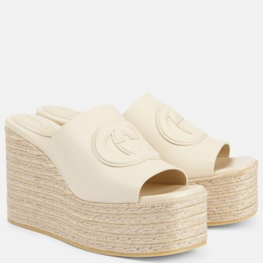 Gucci Mules GG à plateforme en cuir