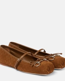 Ballerines Gucci Horsebit GG en daim