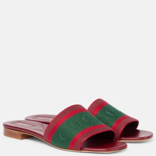 Gucci Mules Web Stripe brodées