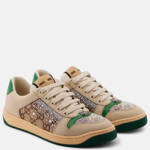 Gucci Baskets Screener en cuir à ornements