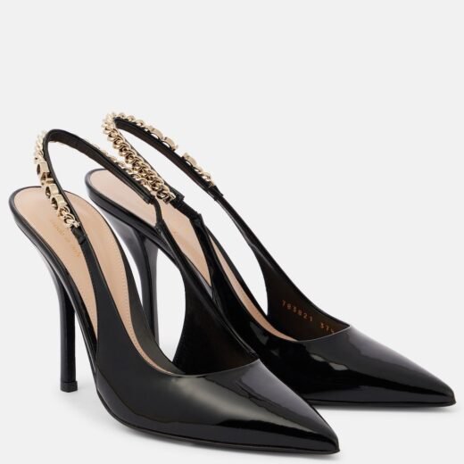 Gucci Escarpins slingback Signoria en cuir verni