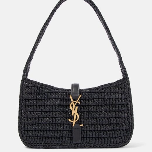 Saint Laurent Sac Le 5 à 7 Mini en raphia