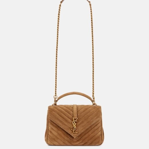 Saint Laurent Sac à bandoulière College Medium en daim