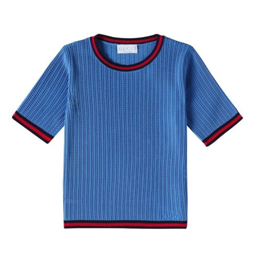 Gucci Top Web Stripe en maille