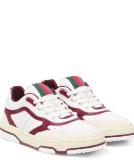 Baskets Re-Web en cuir et daim