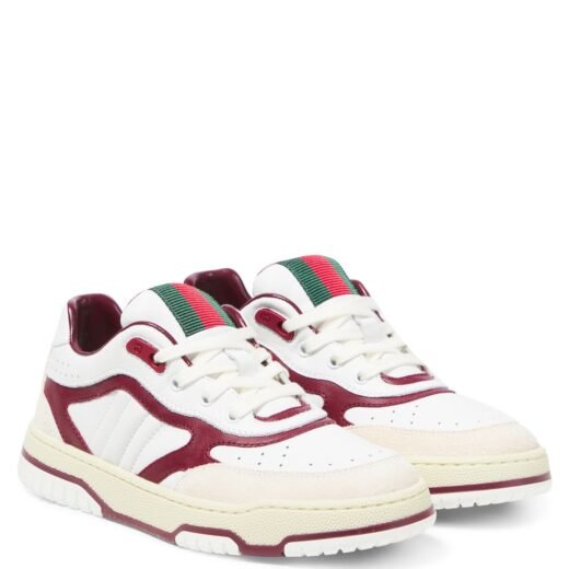 Gucci Baskets Re-Web en cuir et daim