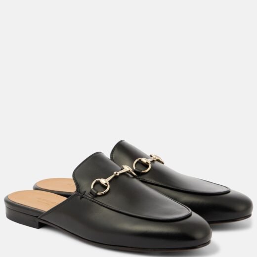Gucci Mules Princetown Horsebit GG en cuir