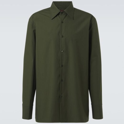 Gucci Chemise en coton à logo