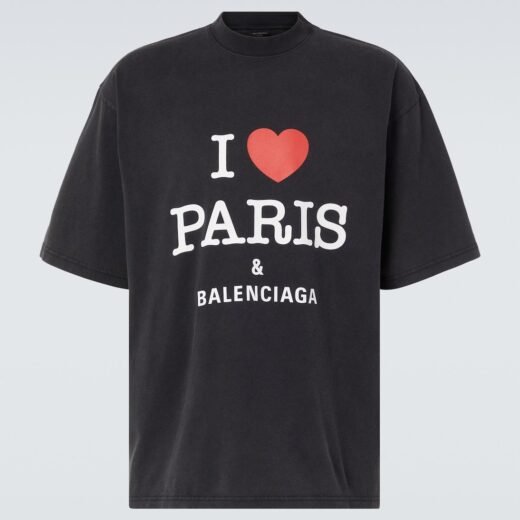 Balenciaga T-shirt I Love Paris en coton