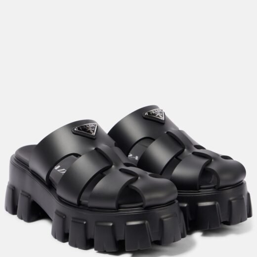 Prada Sandales à plateforme Monolith