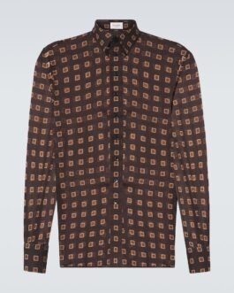 Chemise imprimée en laine