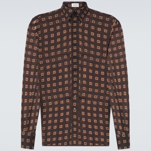 Saint Laurent Chemise imprimée en laine