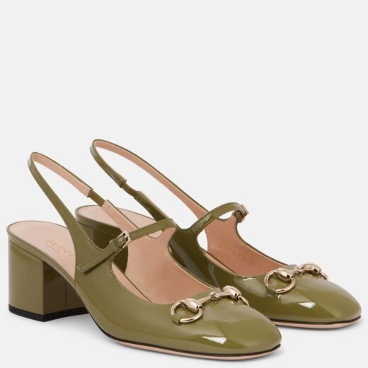 Gucci Escarpins Horsebit 55 en cuir verni