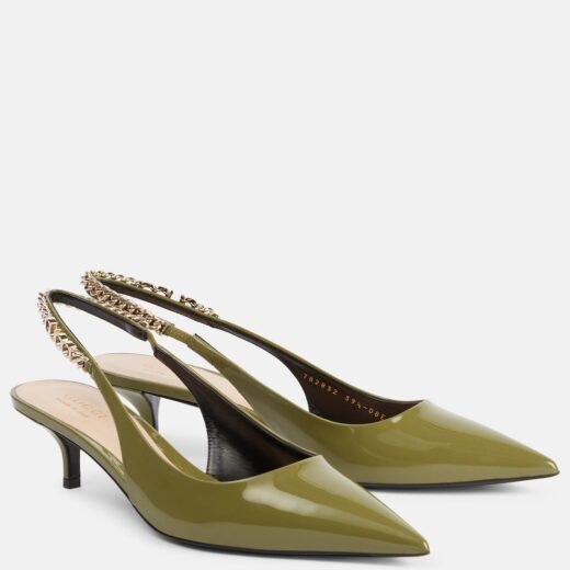 Gucci Escarpins slingback Signoria en cuir verni