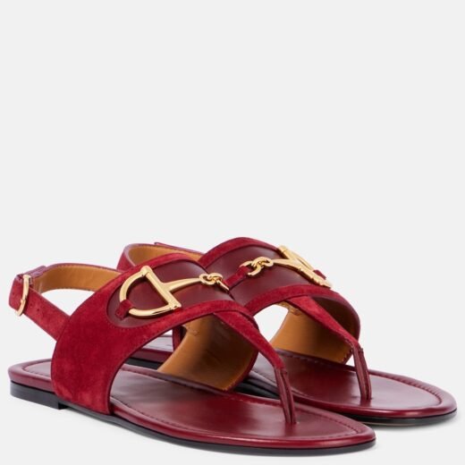 Gucci Sandales Horsebit en daim