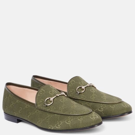 Gucci Mocassins Jordaan GG en toile