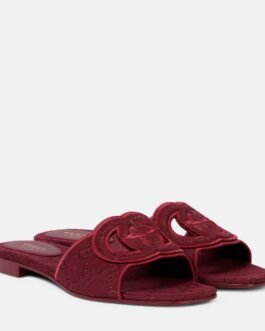 Mules Interlocking G en toile GG