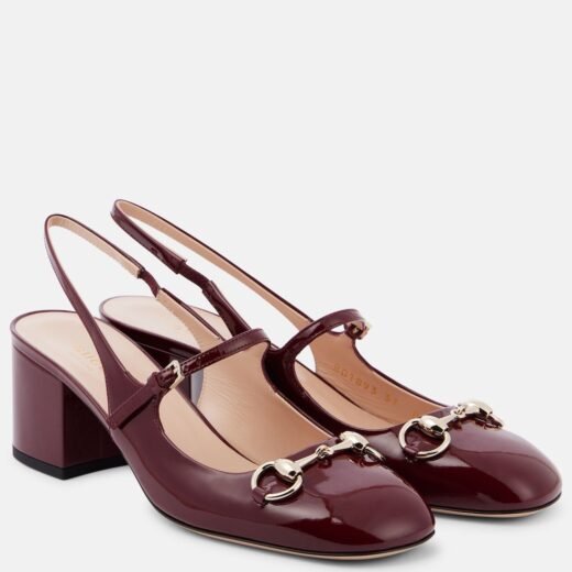 Gucci Escarpins Mary Jane Horsebit en cuir verni