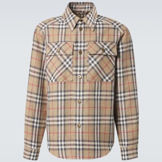 Burberry Chemise Check en coton et lin