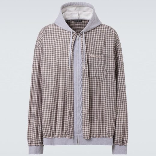 Balenciaga Veste en coton à carreaux