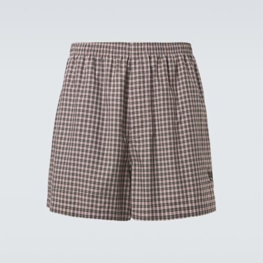 Balenciaga Short en coton à carreaux