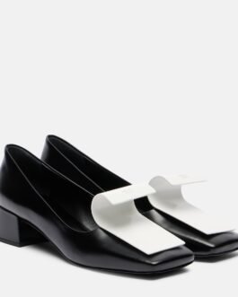 Escarpins Prada en cuir bicolore noir et blanc, élégance italienne