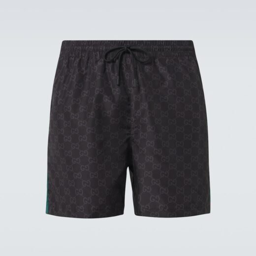 Gucci Short de bain Web Stripe GG