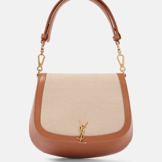 Saint Laurent Sac Voltaire en cuir et toile