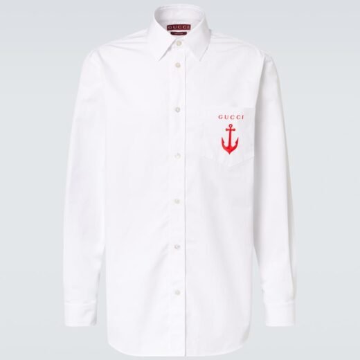 Gucci Chemise brodée en coton