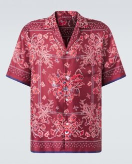 Chemise imprimée en soie