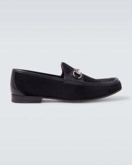 Mocassins Horsebit en cuir façon poulain