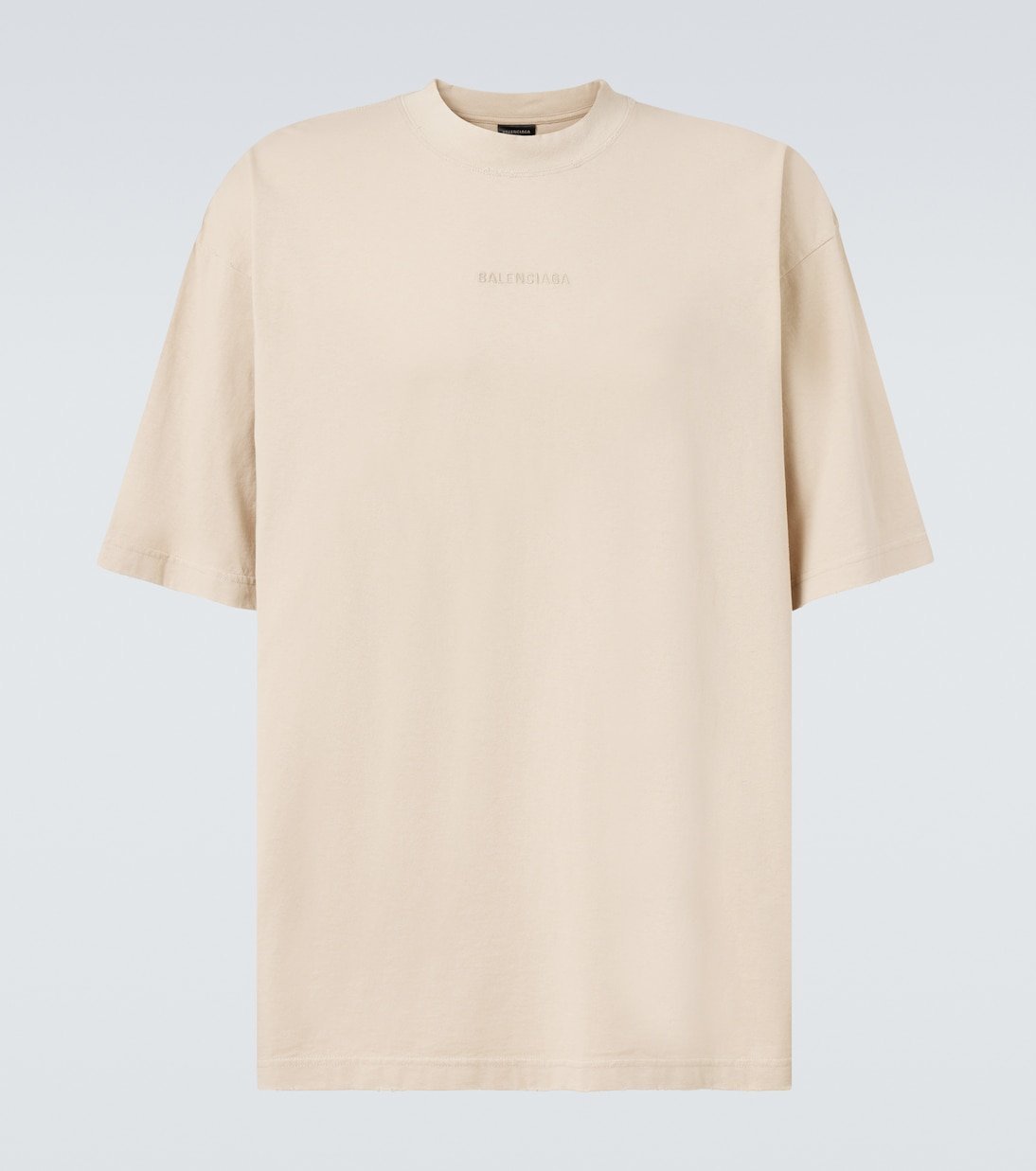 Balenciaga T-shirt rayé en coton à logo