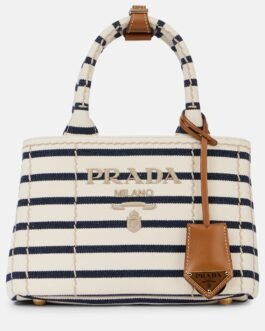 Sac Prada Jardinière Mini rayé en toile