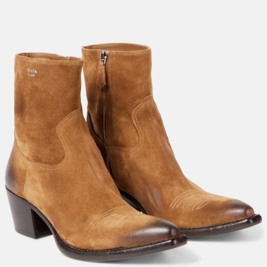 Prada Bottines en daim