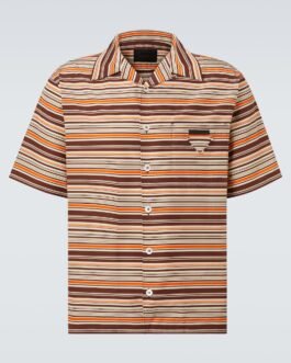 Chemise imprimée en coton et soie