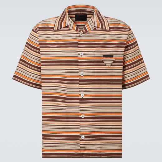 Prada Chemise imprimée en coton et soie