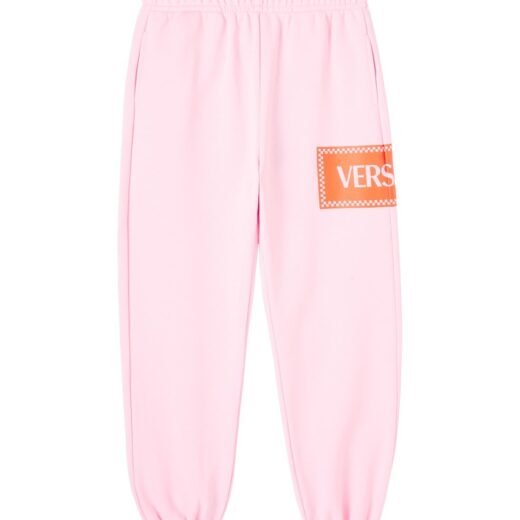 Versace Pantalon de survêtement en coton à logo